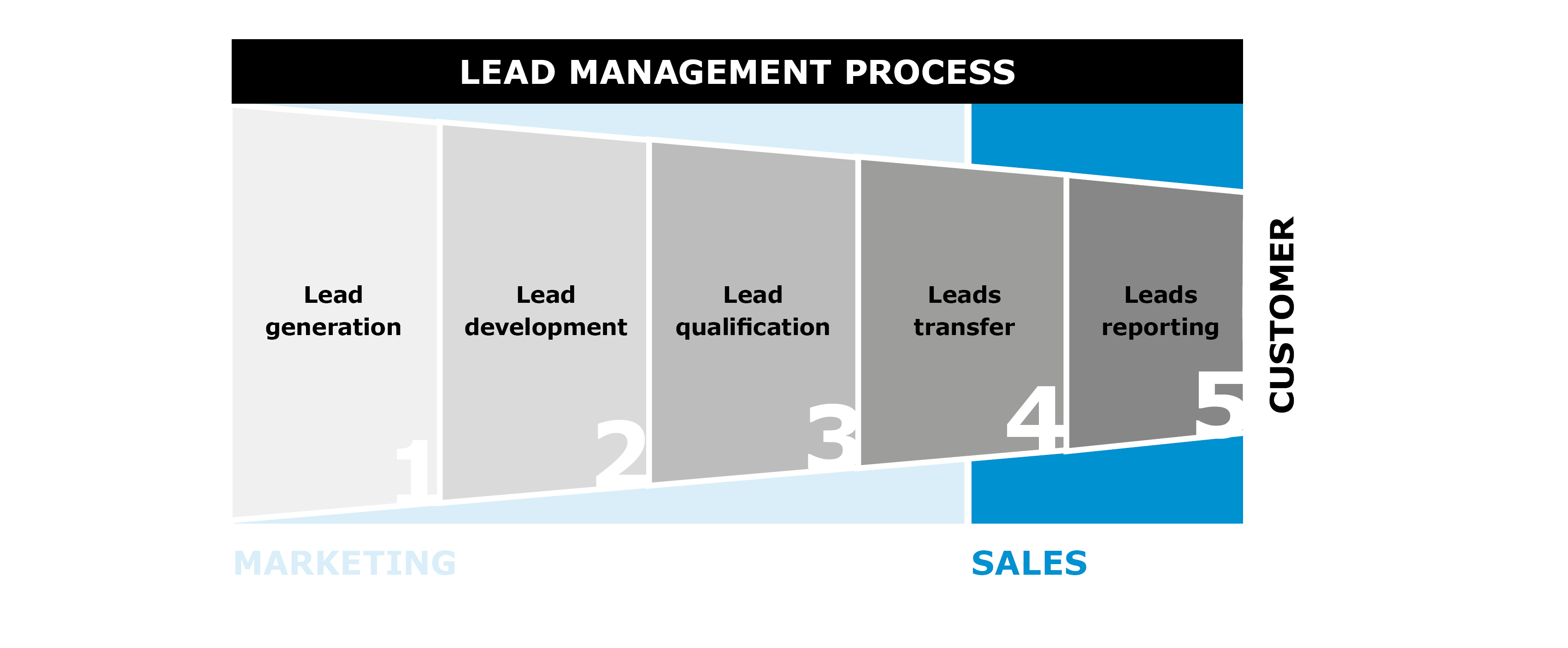 Graphic: 5 Steps of the Lead management process