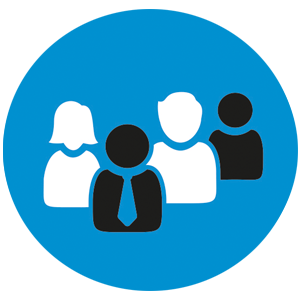 Icongrafik als Symbol für Teamarbeit, Community, Kollegen